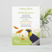 Tropische touchbestemming alleen huwelijksontvangs kaart (Staand voorkant)