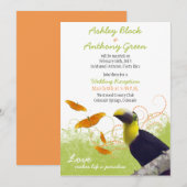 Tropische touchbestemming alleen huwelijksontvangs kaart (Voorkant / Achterkant)