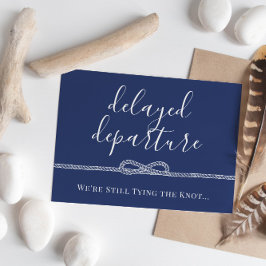 Tropische Touw Knoop Uitgestelde Trouwdatum Aankondigingskaart