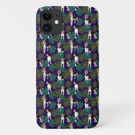 Tropische Treing Walker Coonhound Blue Case-Mate iPhone Case (Achterkant)