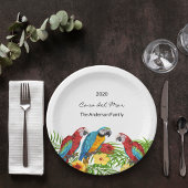 tropische trekvogels papieren bordje