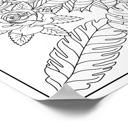 Tropische Tribal Intricate Mandala volwassen kleur Poster (Hoek)