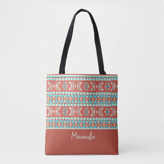 Tropische Tribal Summer Canvas tas (Voorkant)