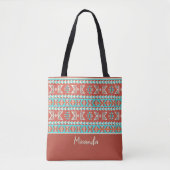 Tropische Tribale Zomer Tote Tas (Voorkant)