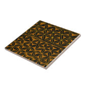 Tropische tribale Zuid-Zeeen Tapa Tegeltje (Zijkant)