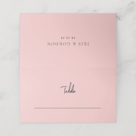 Tropische troenery Wedding Table Place Card Plaatskaartje (Buitenkant ongevouwen)