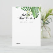 Tropische troenery Wedding well wil bestemming Advieskaart (Staand voorkant)