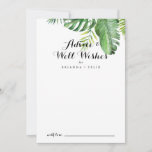 Tropische troenery Wedding well wil bestemming Advieskaart<br><div class="desc">Deze tropische bruinkoolbruiloft wil een goede advieskaart voor een eenvoudige bruiloft. Het ontwerp is voorzien van handbeschilderde waterverf groene palm en bananenbladeren die goed in mooie bouquets zijn gerangschikt. Deze kaarten zijn perfect voor een bruiloft, vrijgezellenfeest, baby shower, graduatiedag en nog veel meer. Pas de kaarten aan met de namen...</div>