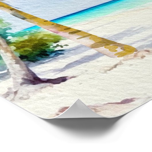 Tropische troepenbestemming bruiloft Welkomstteken Poster (Hoek)