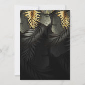 Tropische tropische bestemming voor zwart en goud kaart (Achterkant)