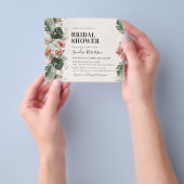 Tropische Trouw Palm Bruidsfeest Flyer Met Budget  (Hand)