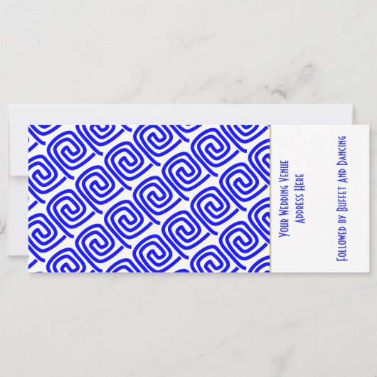 Tropische trouwbestemming Santorini Kaart (Achterkant)