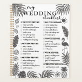 Tropische Trouwchecklist Planner Moderne Elegantie (Voorkant)