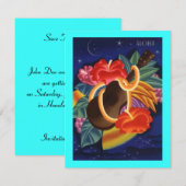 TROPISCHE TROUWdag KENNISGEVING EERSTDAAGS TE MAAK Save The Date (Voorkant / Achterkant)