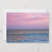 Tropische trouwdag zonsopgang oceaan strand bewaar save the date (Achterkant)