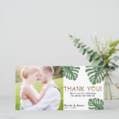 Tropische Trouwfoto Jungle Safari Bedankt (Staand voorkant)