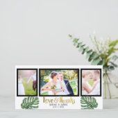 Tropische Trouwfoto Liefde & Dank Bedankt (Staand voorkant)