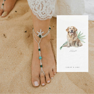 Tropische trouwgastservetten met eigen huisdier servet