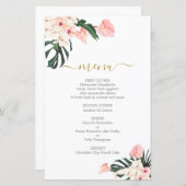 Tropische trouwmenukaart (Voorkant / Achterkant)