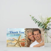 Tropische Trouwstrand Scene Foto Kaart (Staand voorkant)