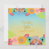 Tropische trouwstrandachtergrond kaart (Voorkant)