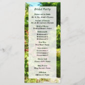 Tropische tuin bij Lake Wedding Program Programmakaart (Achterkant)