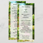 Tropische tuin bij Lake Wedding Program Programmakaart (Voorkant / Achterkant)