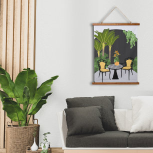 Tropische Tuin Binnenplaats Hangend Wandkleed