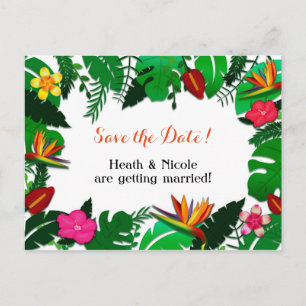 Tropische Tuin Bladeren Save the Date Briefkaart