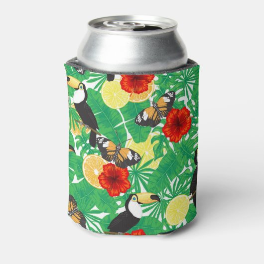 Tropische tuin blikjeskoeler (Blikje Achterkant)