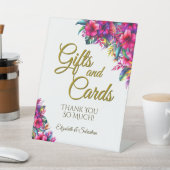 Tropische Tuin Bloemige Cadeaus & Kaarten Bruiloft Reclamebord Met Voetstuk (Insitu)