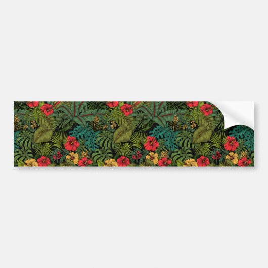 Tropische tuin bumpersticker (Voorkant)