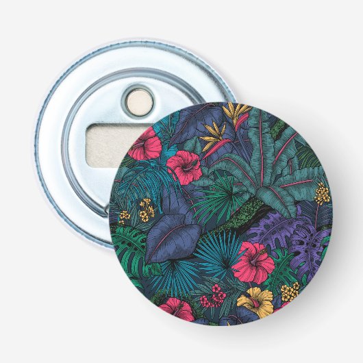 Tropische tuin button flesopener (Voorkant)