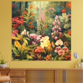Tropische tuin canvas afdruk (Insitu (Woonkamer))