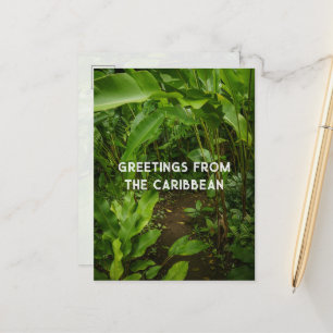 Tropische tuin, Caribische reis Briefkaart