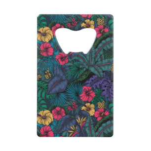 Tropische tuin creditkaart flessenopener