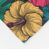Tropische tuin fleece deken (Hoek)