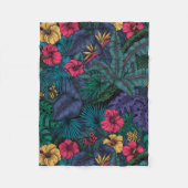 Tropische tuin fleece deken (Voorkant)