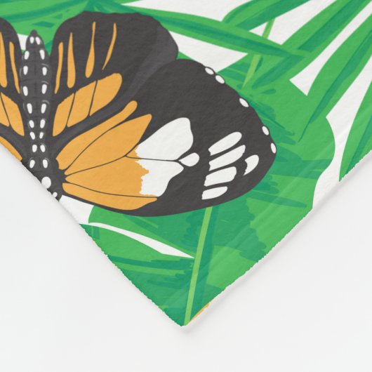 Tropische tuin fleece deken (Hoek)