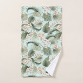 Tropische tuin Floral Orchid en Palm Pattern Bad Handdoek (Handdoek)