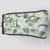 Tropische tuin Floral Orchid en Palm Pattern Golfheadcover (Voorkant)
