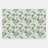 Tropische tuin Floral Orchid en Palm Pattern Inpakpapier Vel (Voorkant 2)