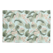 Tropische tuin Floral Orchid en Palm Pattern Kussensloop (Achterkant)
