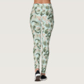 Tropische tuin Floral Orchid en Palm Pattern Leggings (Achterkant)