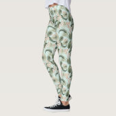 Tropische tuin Floral Orchid en Palm Pattern Leggings (Links)