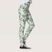 Tropische tuin Floral Orchid en Palm Pattern Leggings (Rechts)