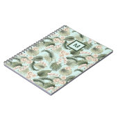 Tropische tuin Floral Orchid en Palm Pattern Notitieboek (Linkerzijde)