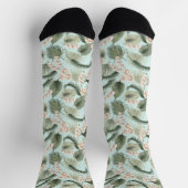 Tropische tuin Floral Orchid en Palm Pattern Sokken (Top)