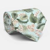 Tropische tuin Floral Orchid en Palm Pattern Stropdas (Opgerold)