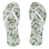 Tropische tuin Floral Orchid en Palm Pattern Teenslippers (Voetbed)